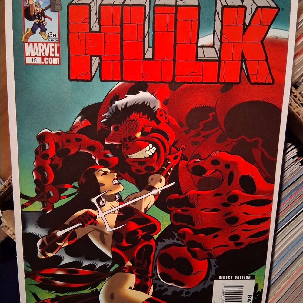 Marvel Hulk Comic with Red and Black Cover